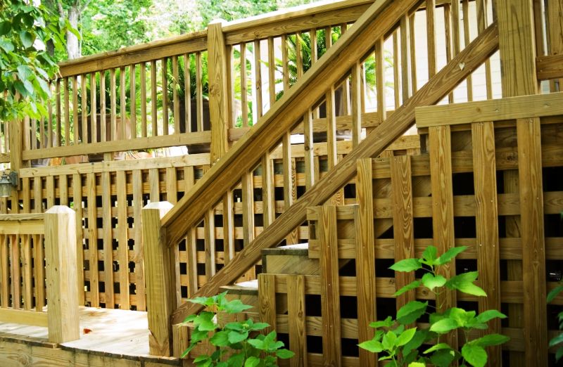 Fixing broken or worn railings restores the look of your deck